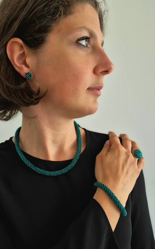 Armband TUBE - Breite 10mm | Perlen 2,5mm