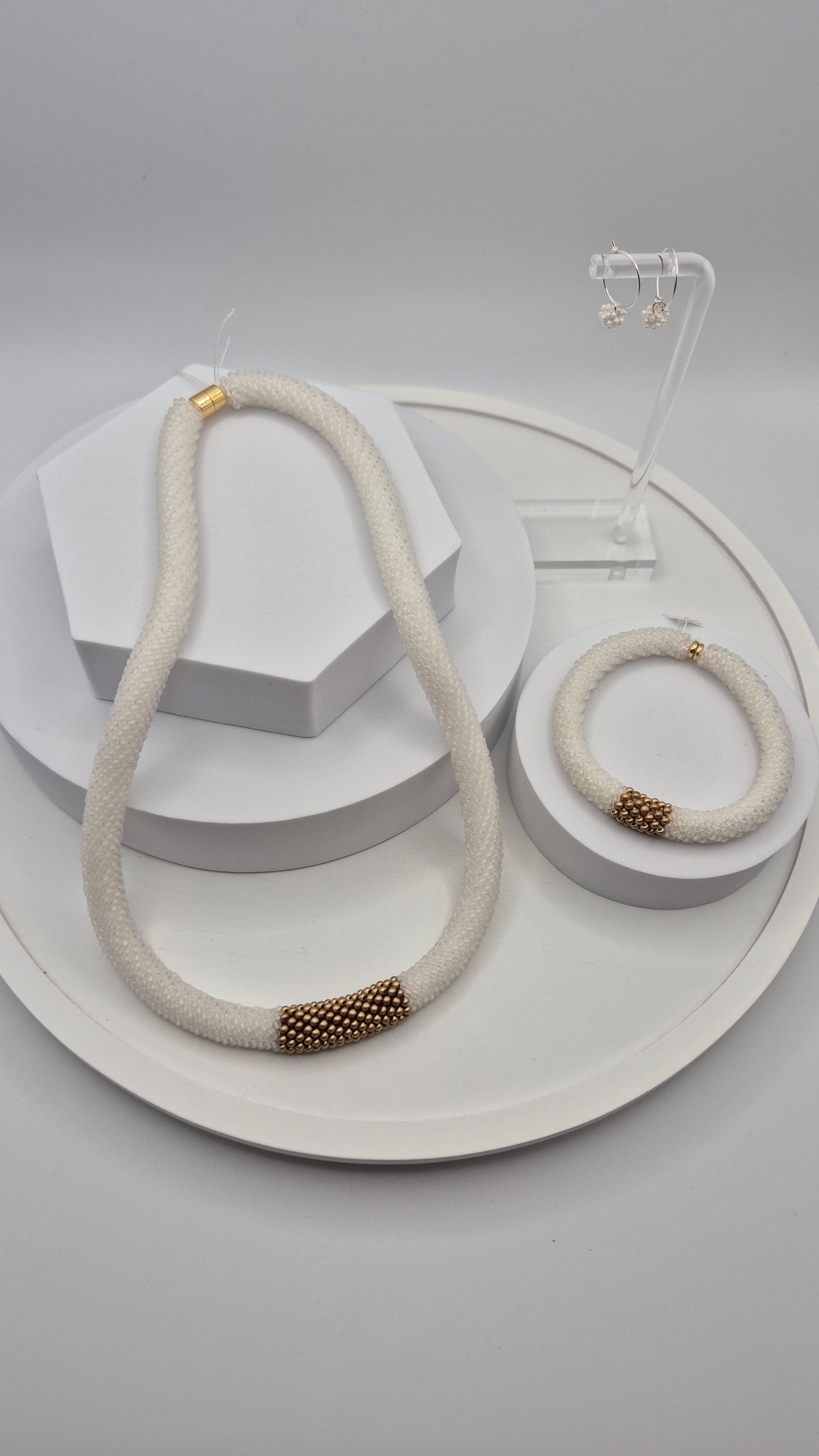 Halskette TUBE 2 - Breite 13mm | Perlen 2,5mm