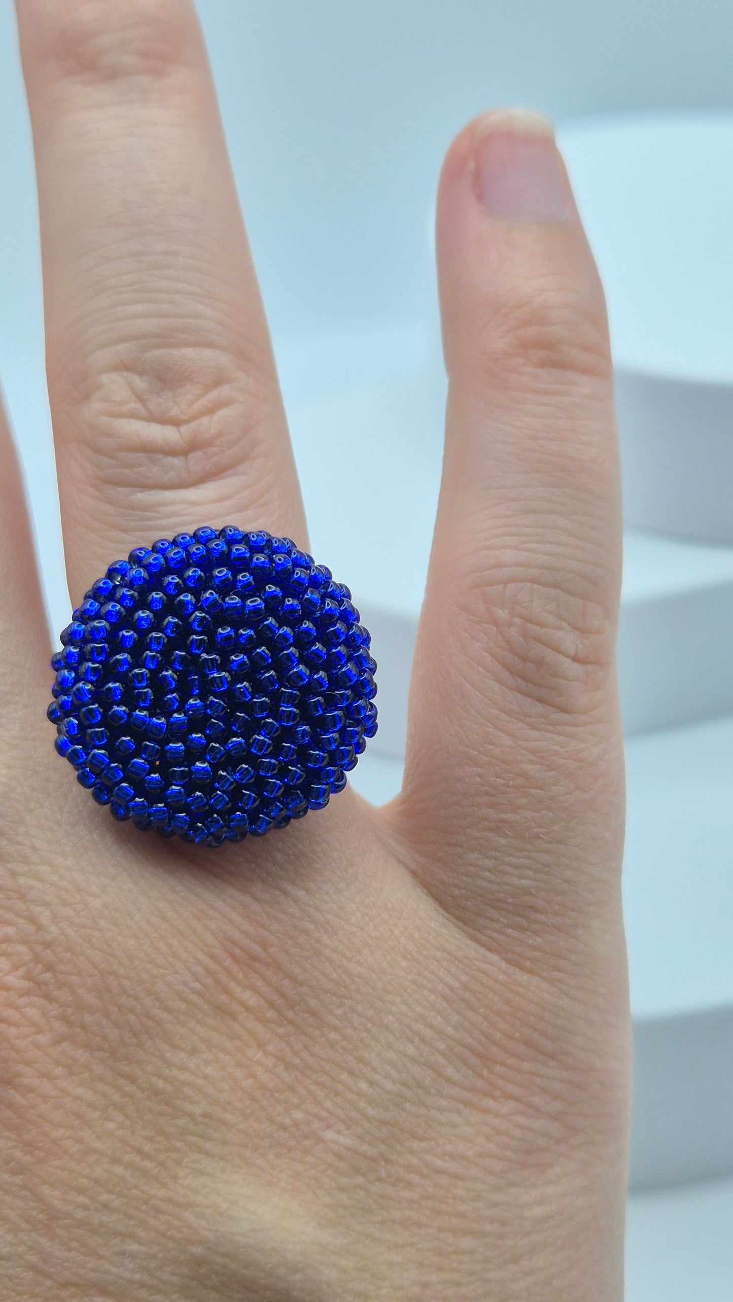 Ring DOT - Linse 12mm - 26mm | Edelstahl | Perlen 2mm