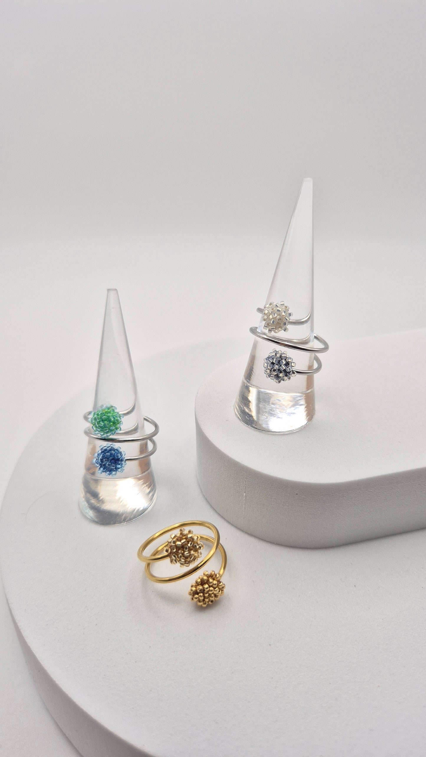 Ring LINNSI 2 - Linse 7 mm | Perlen 1mm