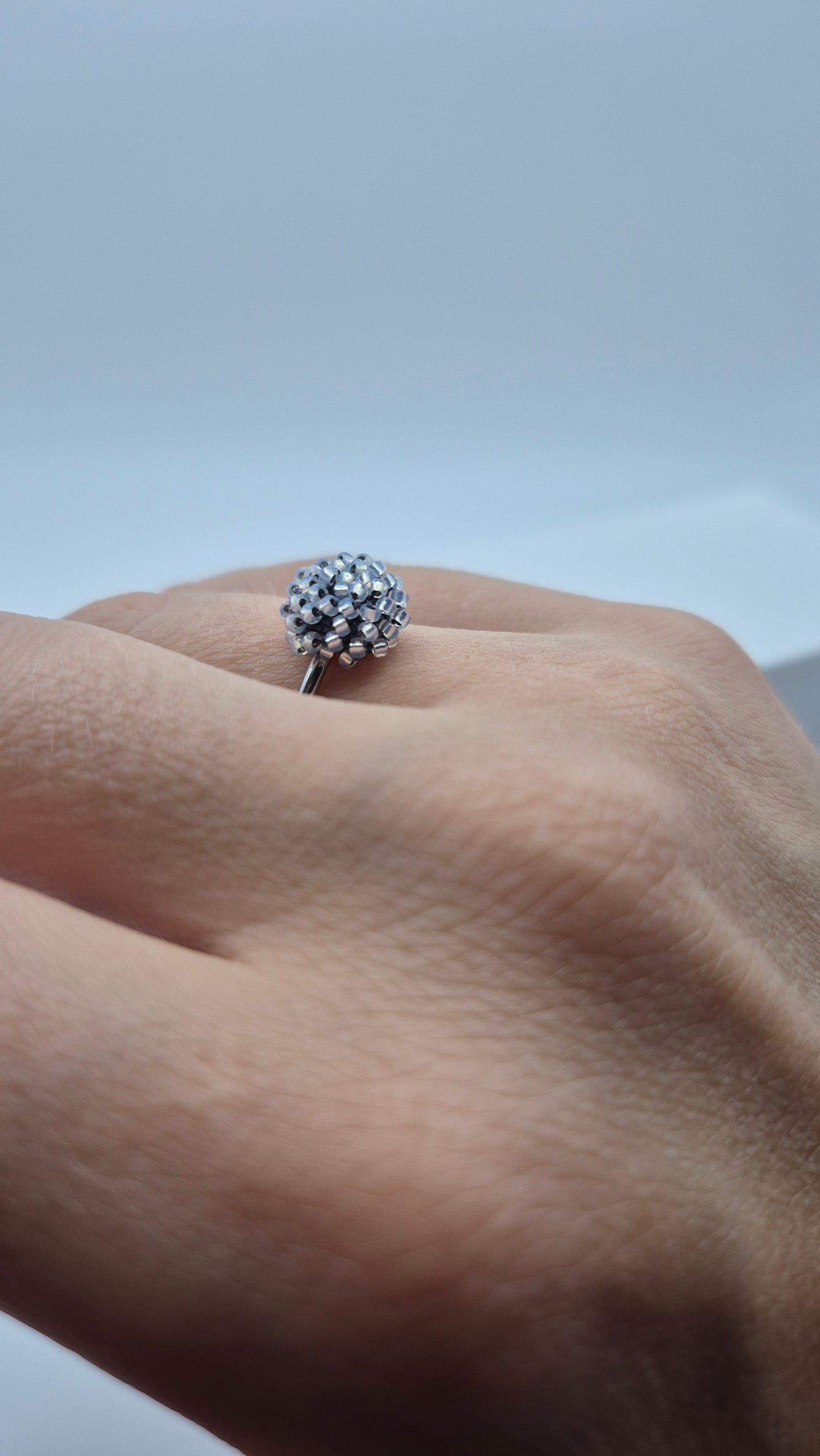 Ring DOT - Linse 8-10mm | Edelstahl | Perlen 1mm