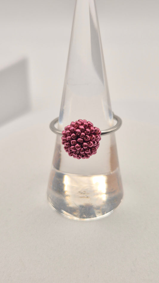 Ring DOT - Linse 8-10mm | Edelstahl | Perlen 1mm