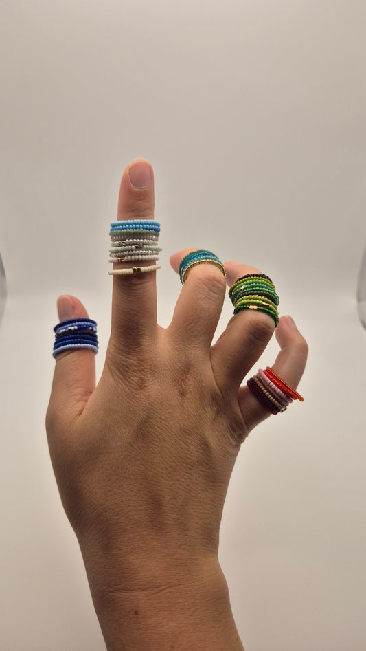 Ring RIVI - Ringgröße 49 - 53 mm Umfang | Perlen 2mm