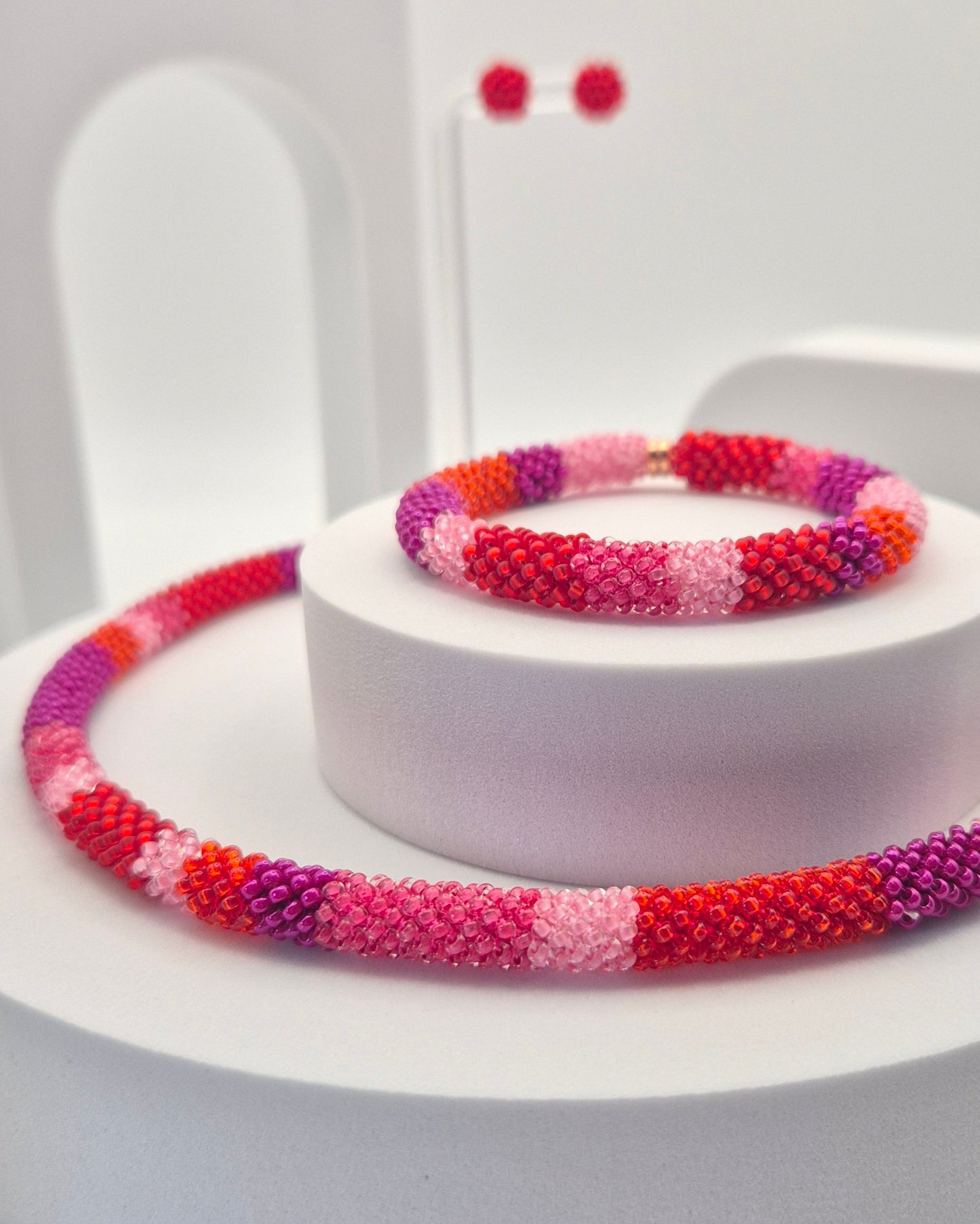 Armband TUBE - Breite 8mm | Perlen 2mm