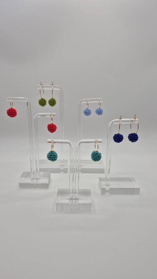 Creolen KUULA - Kugel 12mm | vergoldet | Perlen 2mm