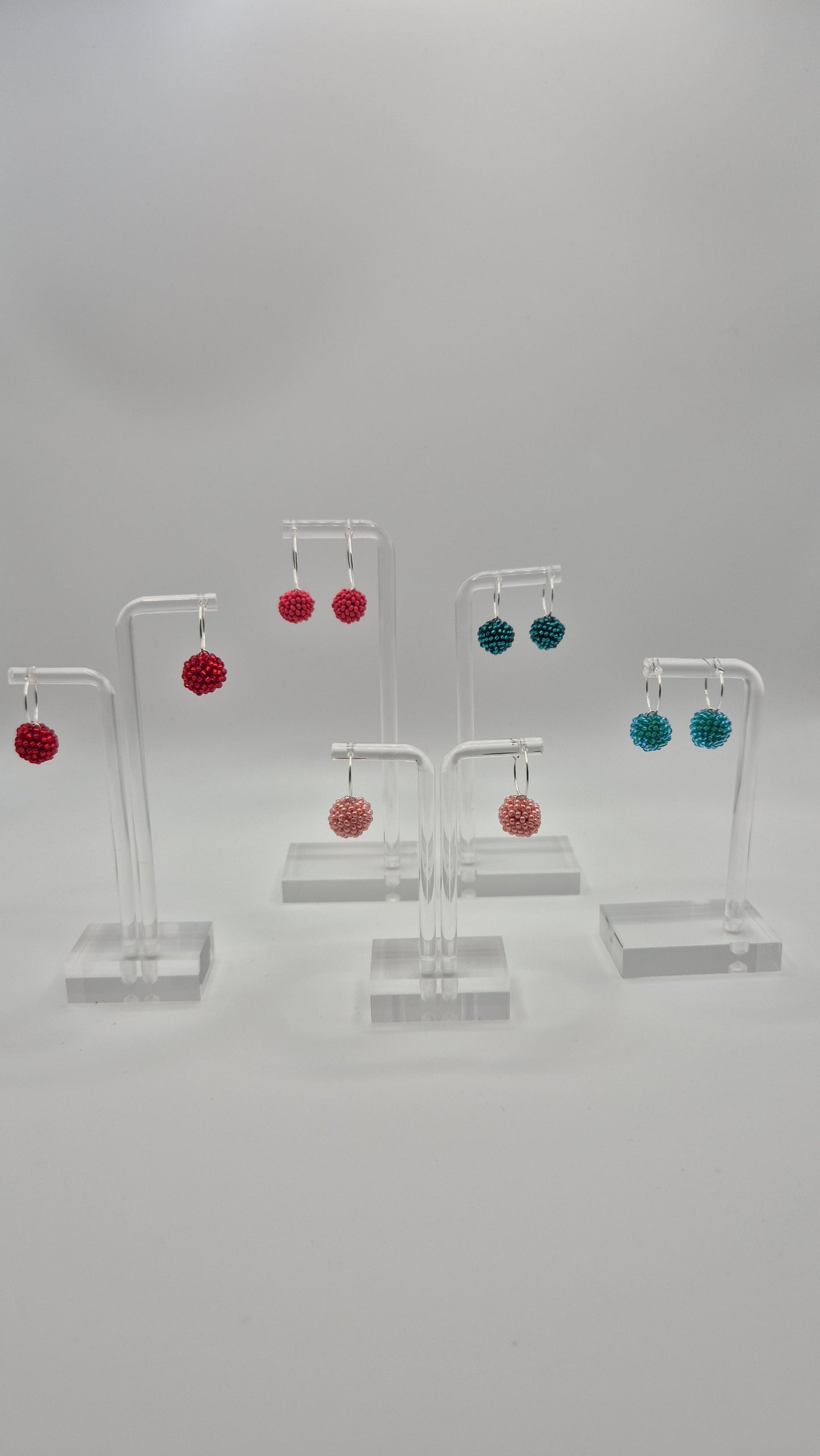 Creolen KUULA - Kugel 12mm | Silber | Perlen 2mm