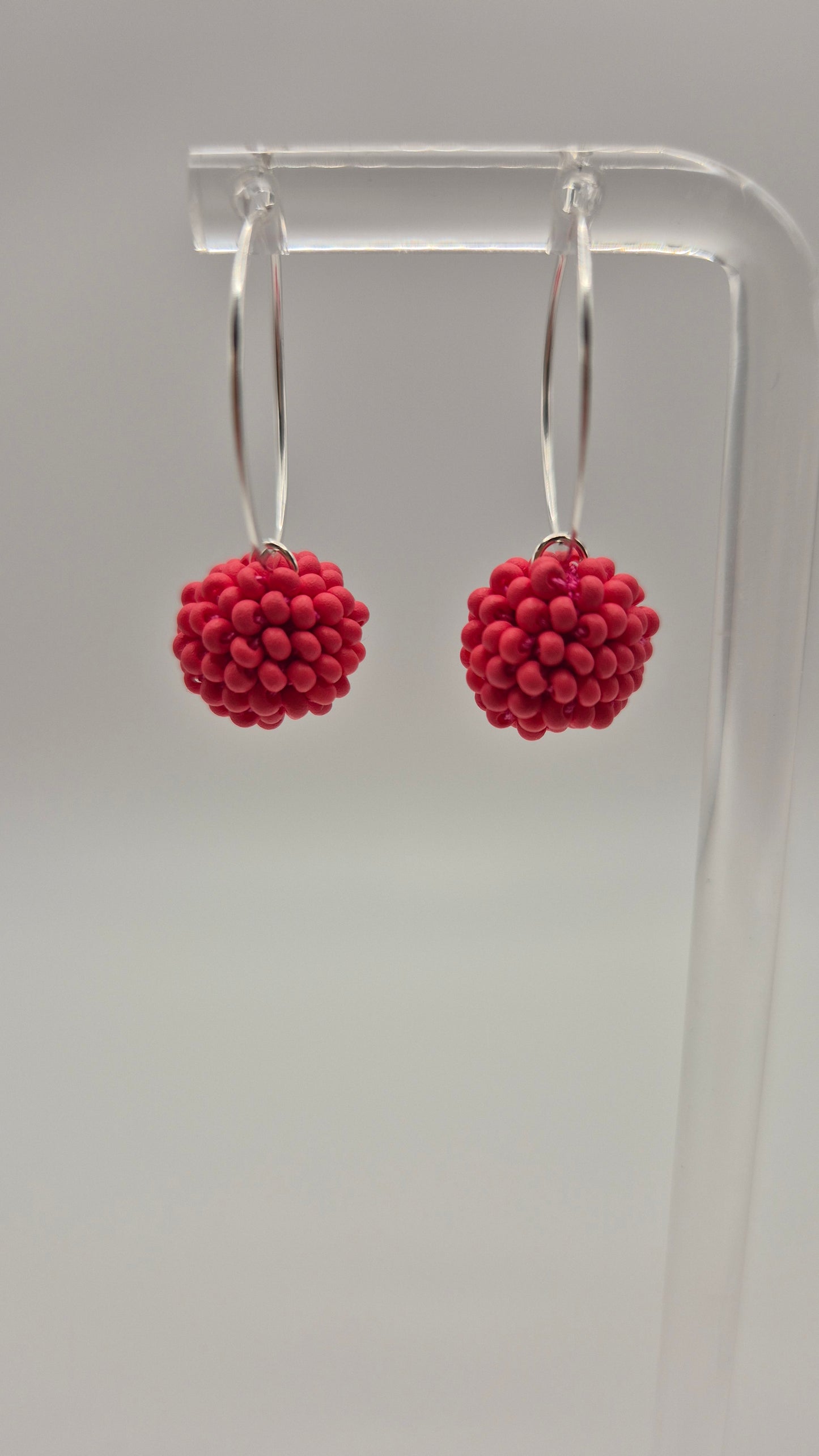 Creolen KUULA - Kugel 12mm | Silber | Perlen 2mm