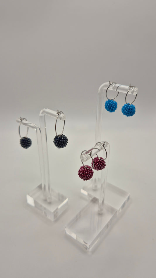 Creolen KUULA - Kugel 12mm | Edelstahl | Perlen 2mm