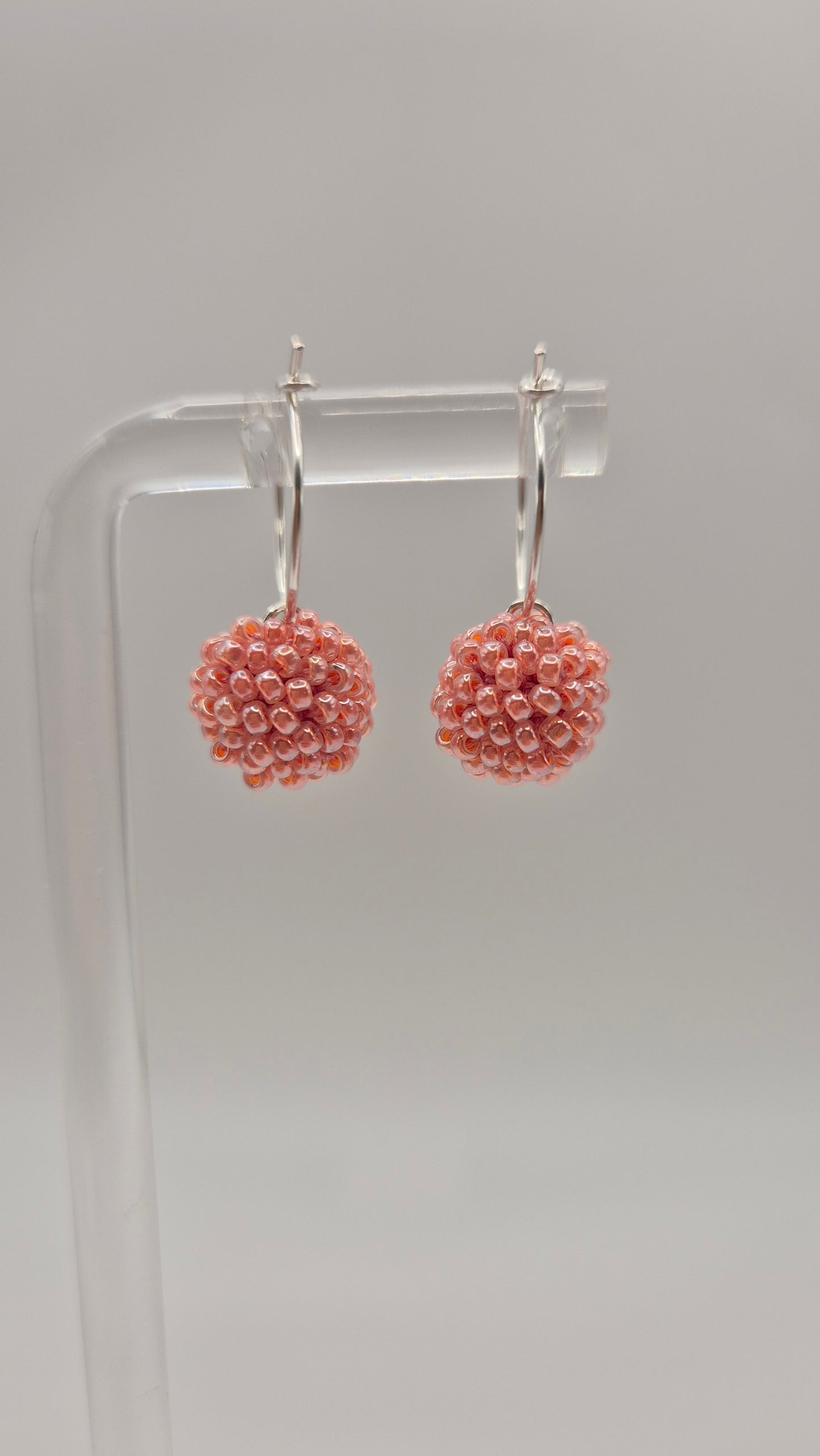 Creolen KUULA - Kugel 12mm | Silber | Perlen 2mm