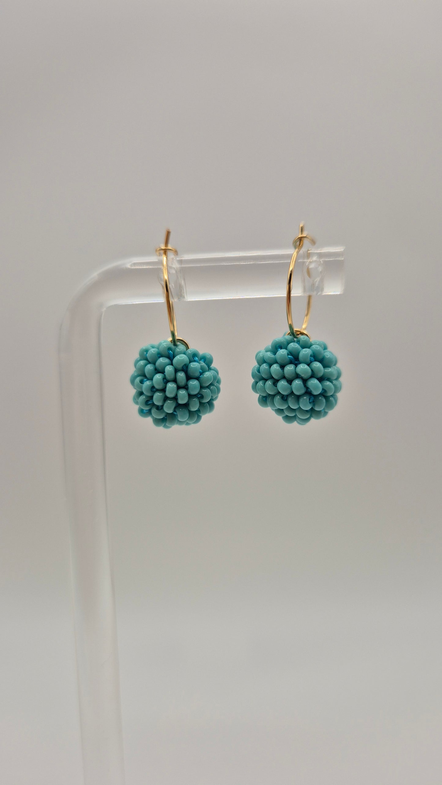 Creolen KUULA - Kugel 12mm | vergoldet | Perlen 2mm