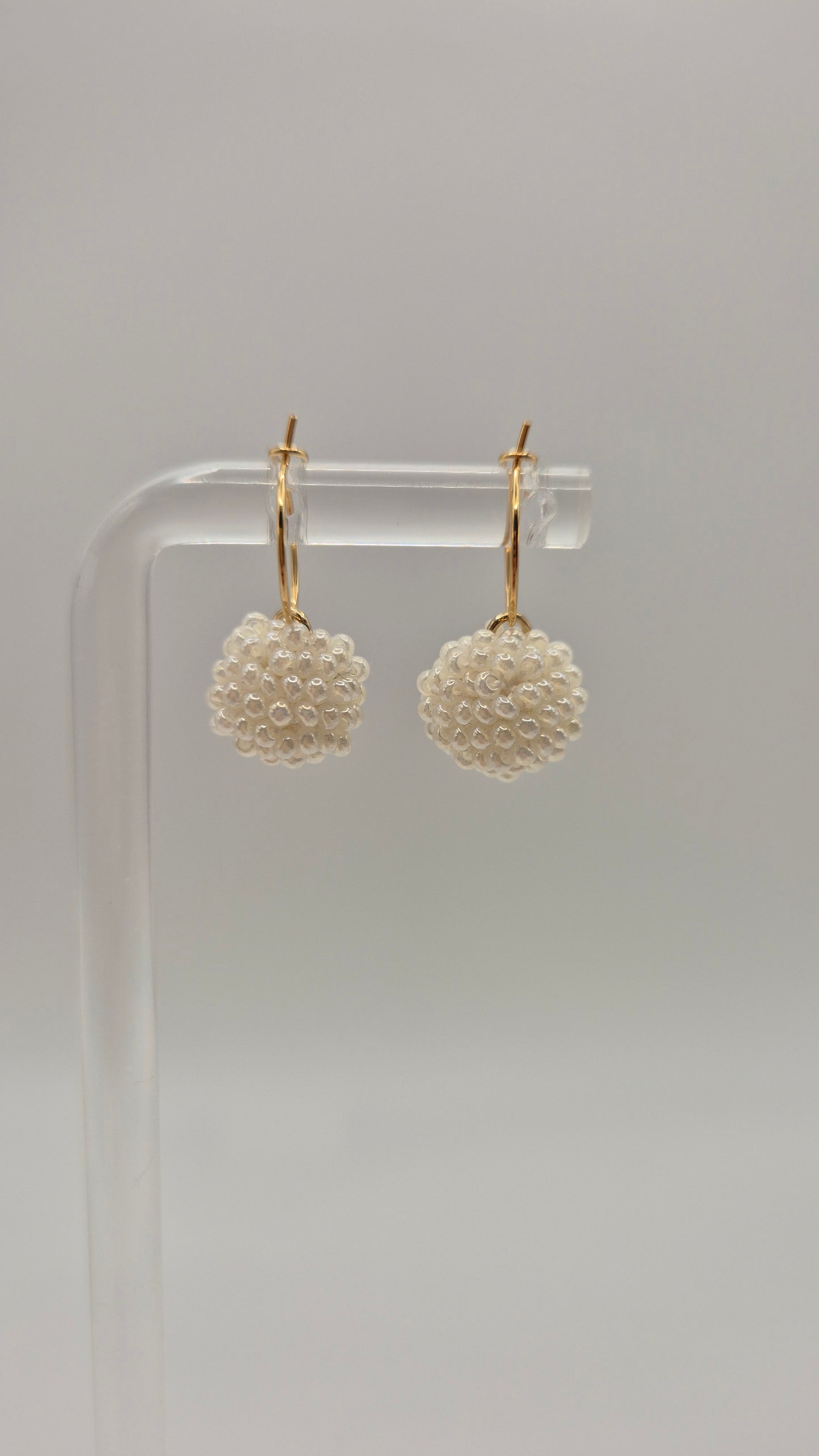 Creolen KUULA - Kugel 12mm | vergoldet | Perlen 2mm