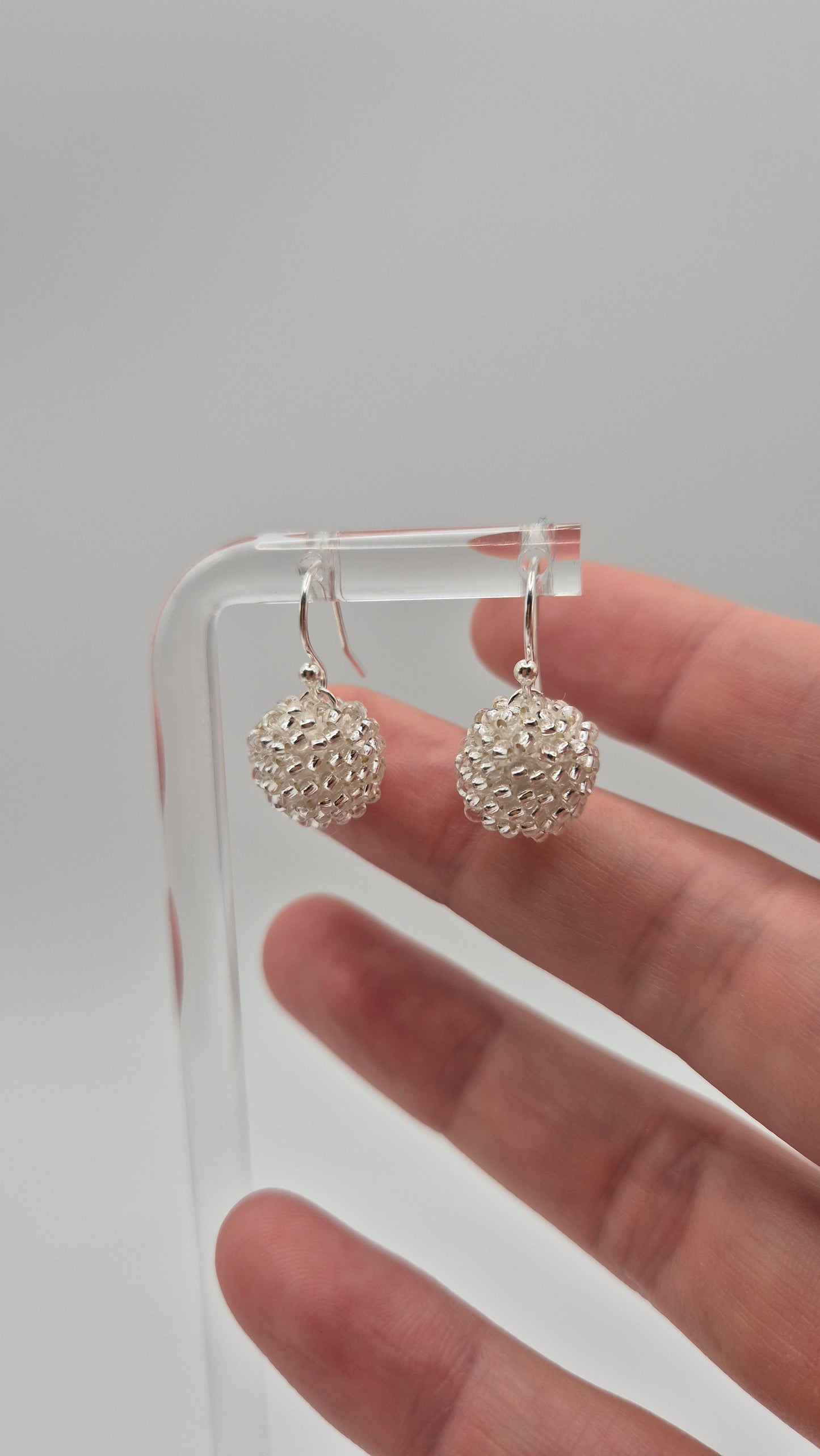 Hänger KUULA - Kugel 12mm | Silber o. Edelstahl | Perlen 2mm