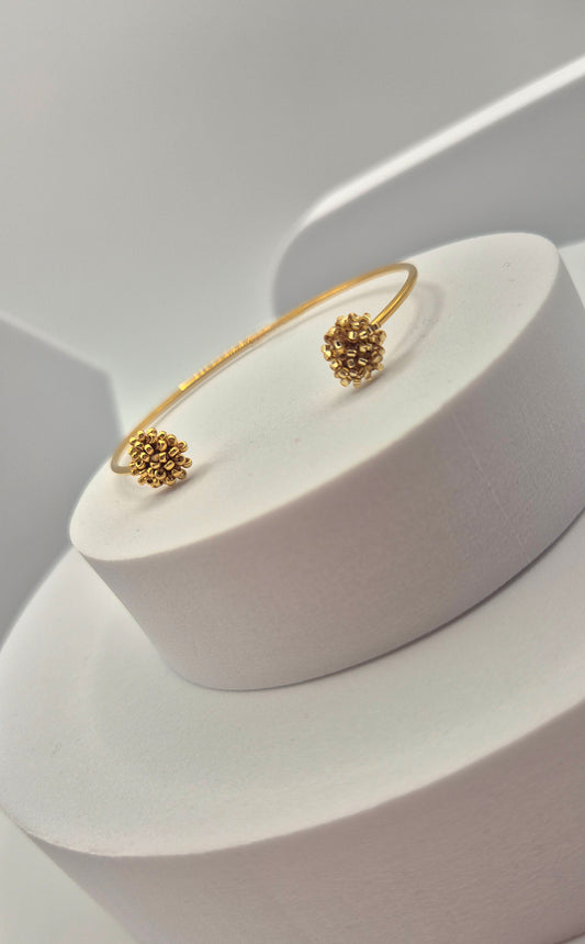 Armreif LINNSI 2 - Linse 7 mm | Perlen 1mm