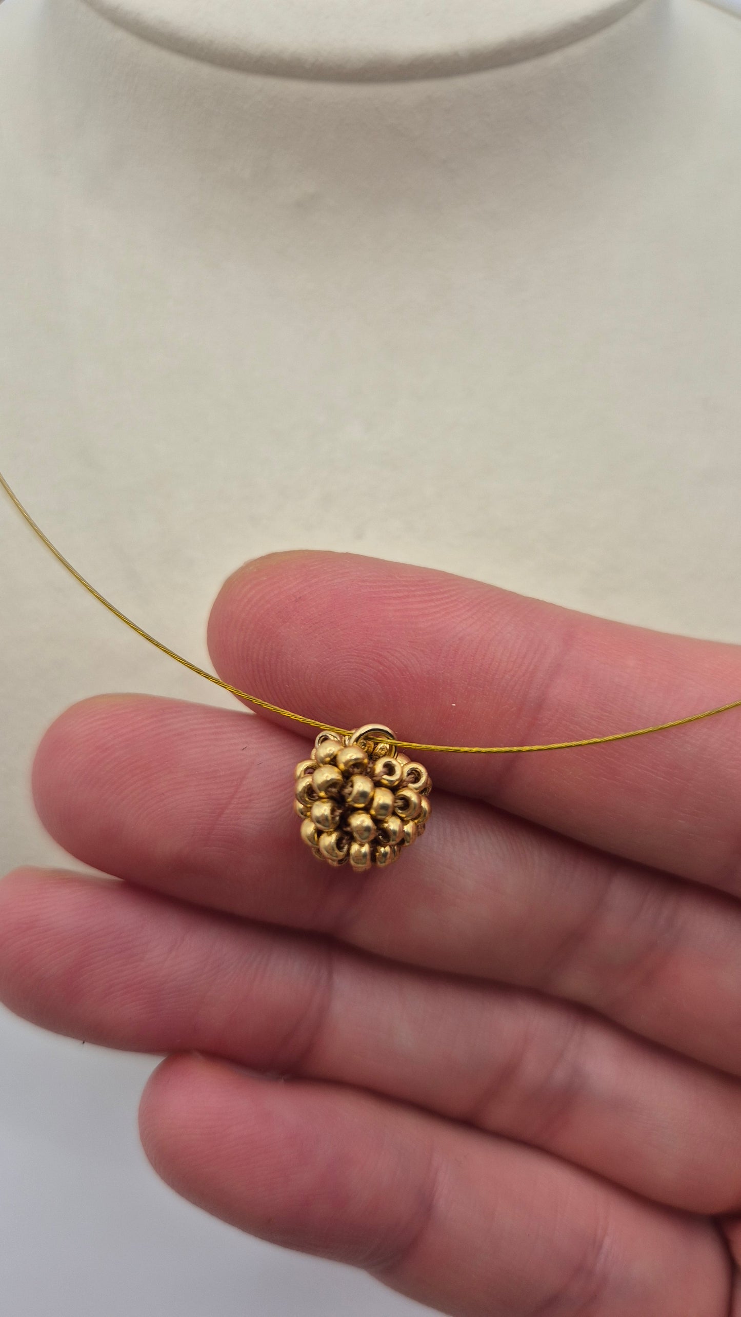 Kette KUULA- Kugel 9mm | vergoldet | Perlen 2mm