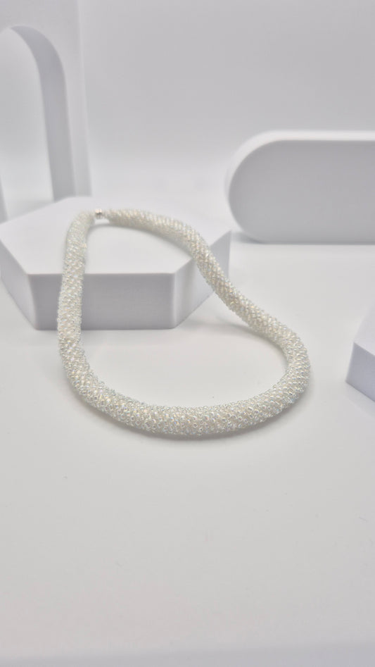 Halskette TUBE - Breite 10mm | Perlen 2,5mm