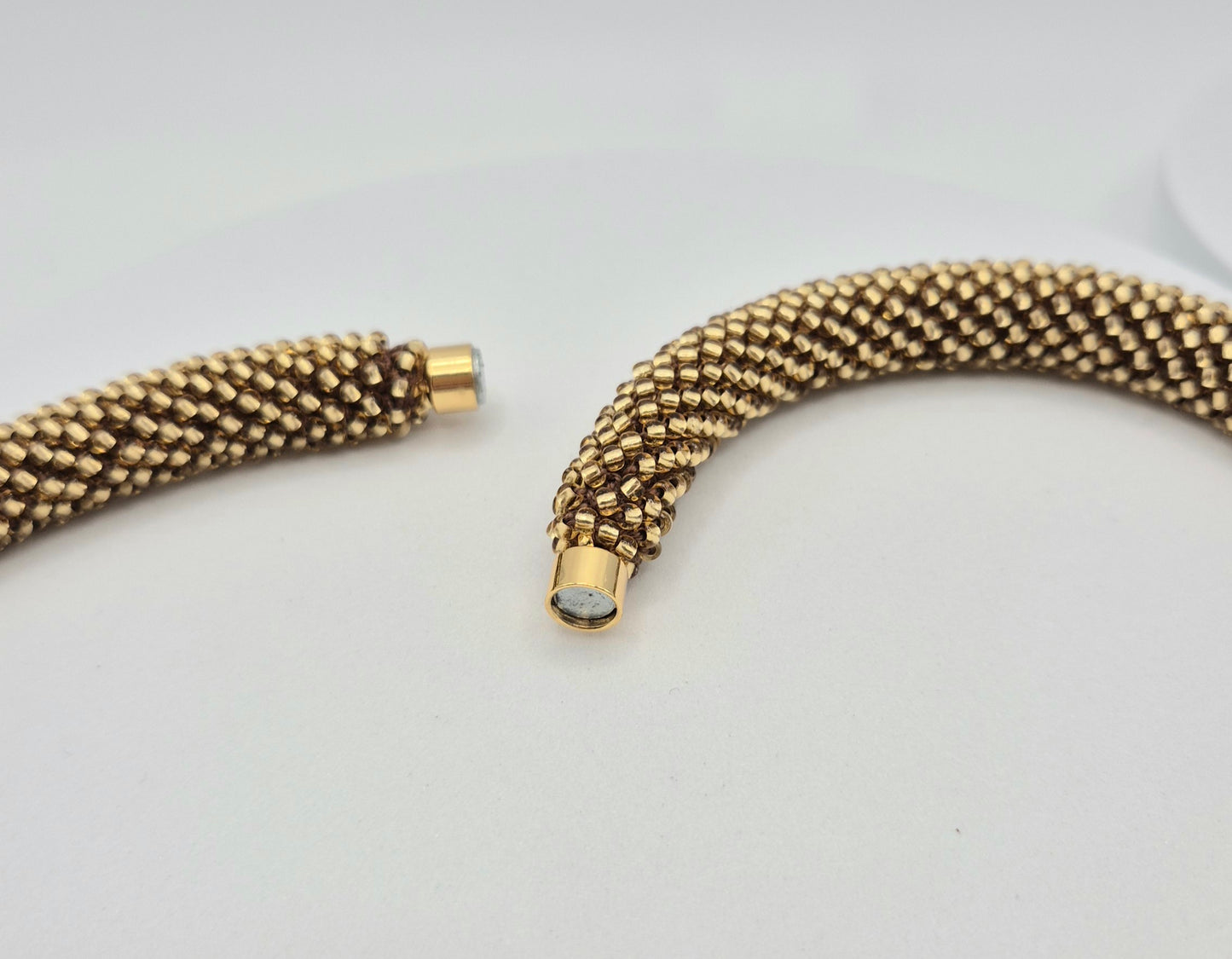 Halskette TUBE - Breite 13mm | Perlen 2,5mm