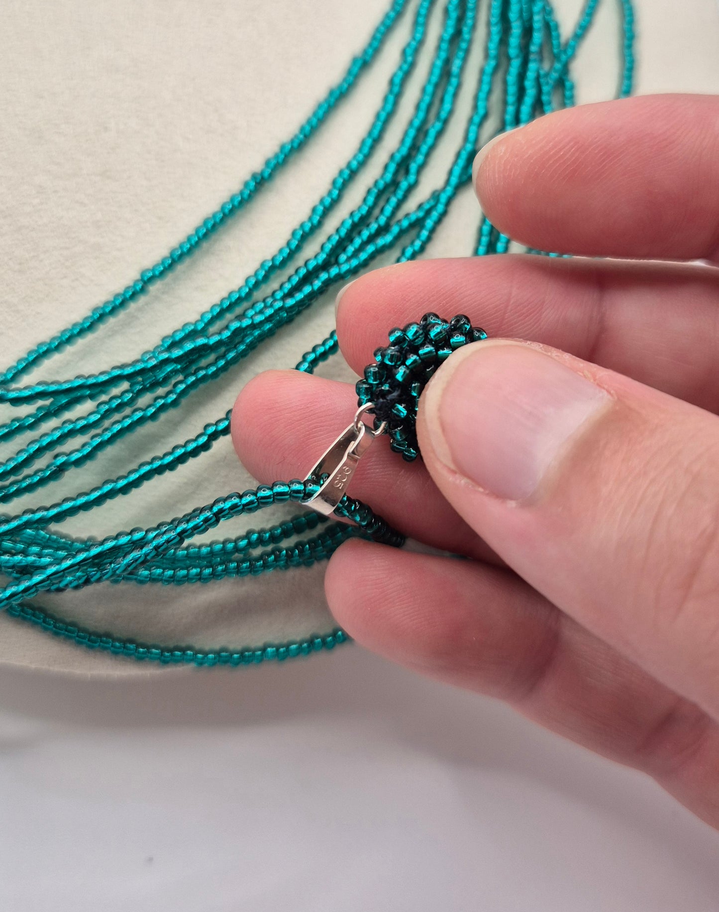 Halskette LANGAT 01 Unikat | Perlen 2 mm