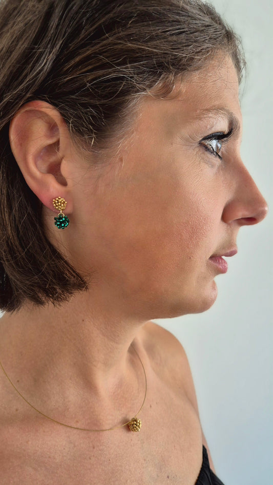 Ohr-Stecker Hänger 2-Teiler | Stecker 8mm | Kugel 8mm | Perlen 2mm