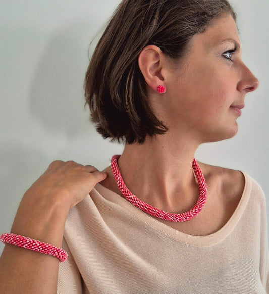 Ohr-Stecker LINNSI - Linse 8mm | Perlen 2mm