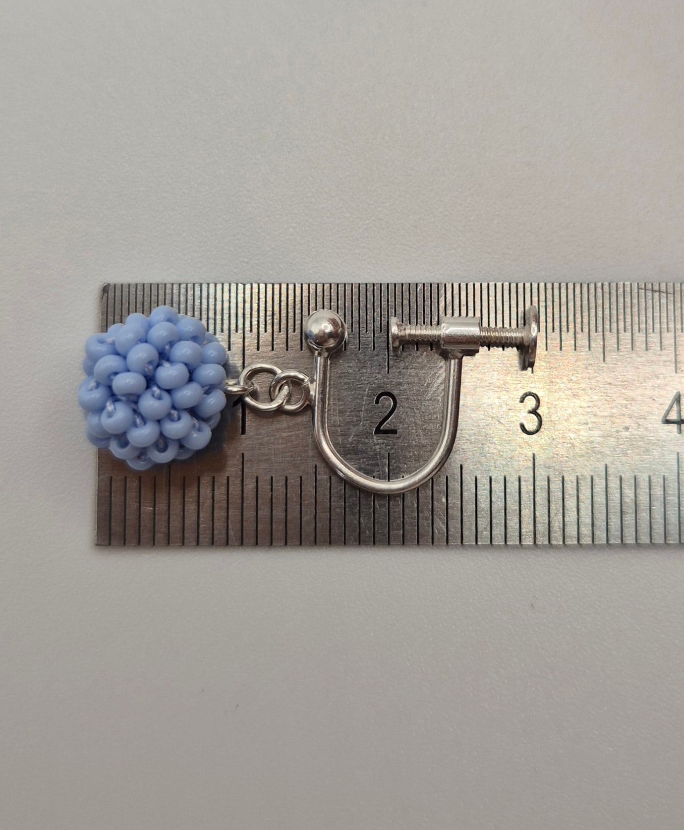 Ohrclips Hänger KUULA - Kugel 9mm | Silber | Perlen 2mm
