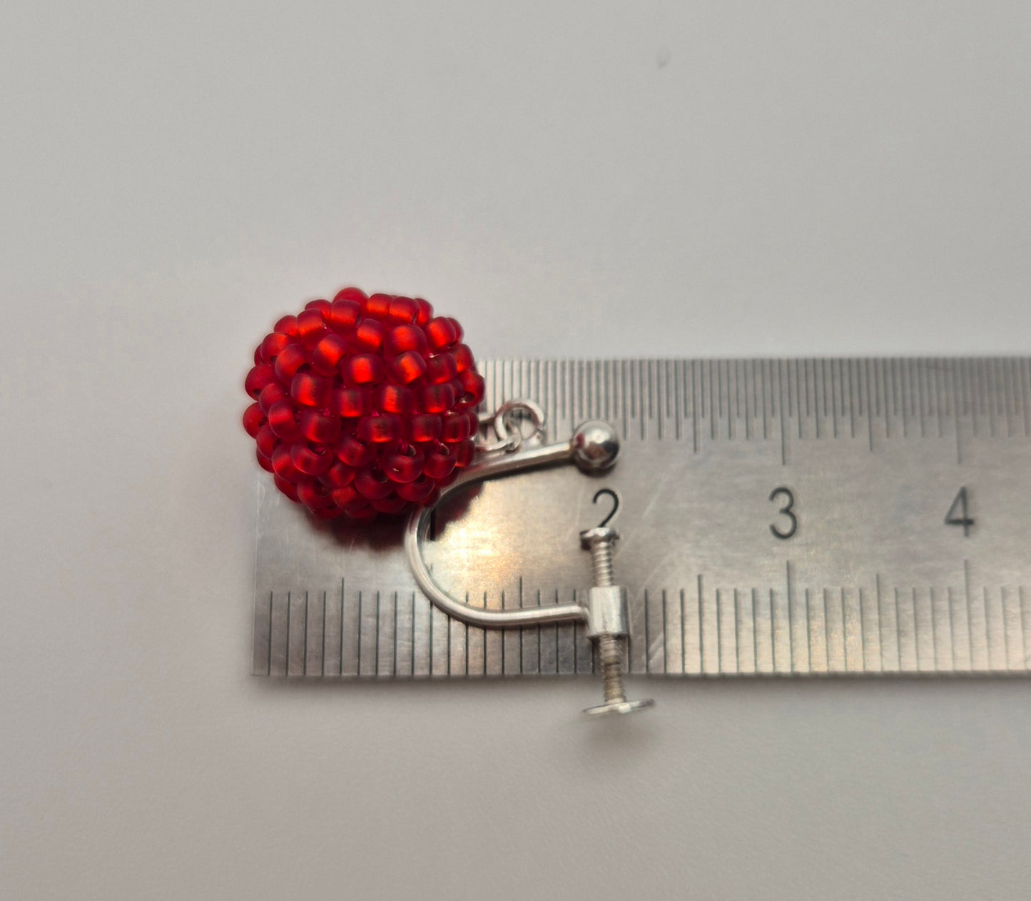 Ohrclips Hänger KUULA - Kugel 12mm | Silber | Perlen 2mm