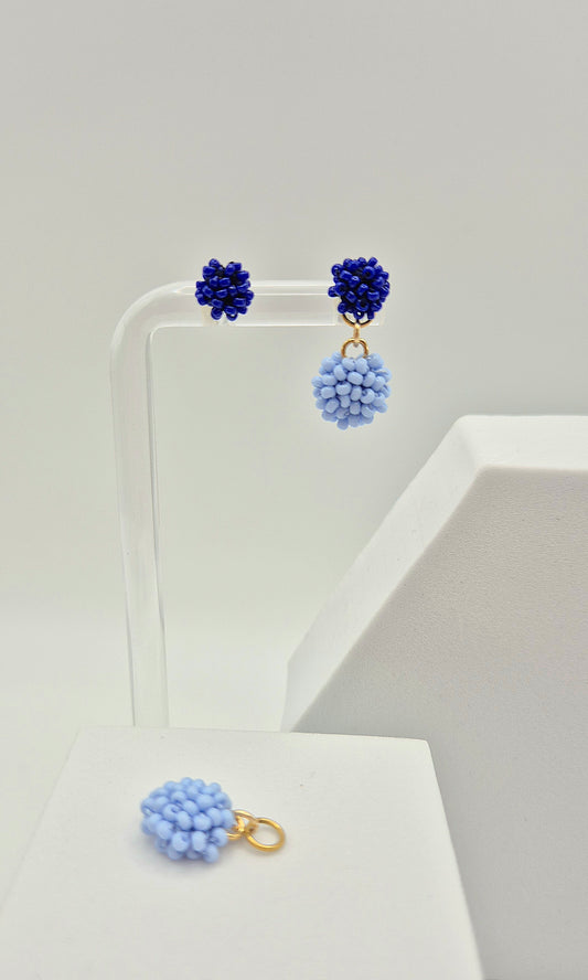 Ohr-Stecker Hänger 2-Teiler | Stecker 7mm | Linse 10mm | Perlen 1-2mm