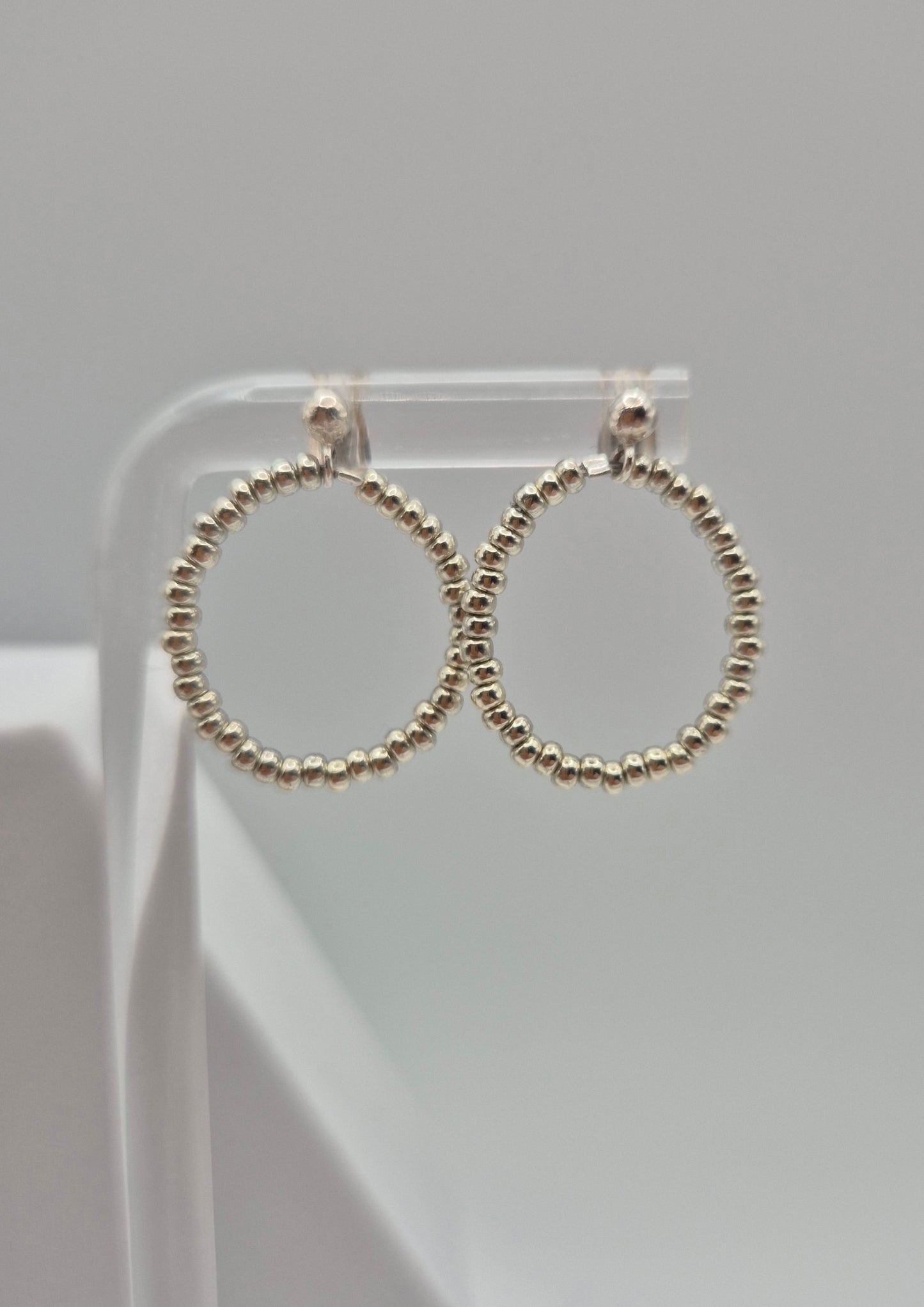 Ohr-Stecker Hänger RENGAS | Ring 20mm | Perlen 2mm