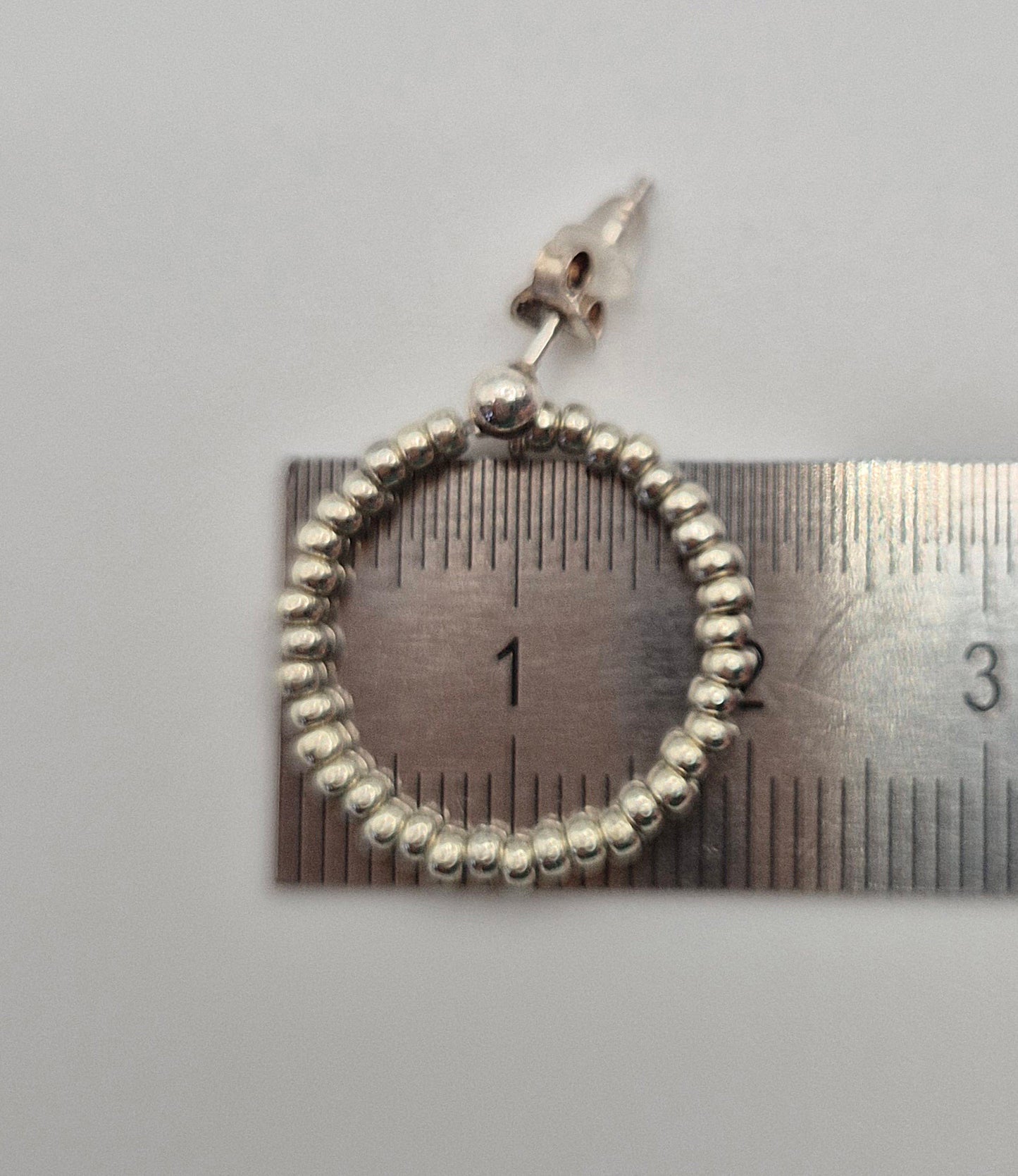 Ohr-Stecker Hänger RENGAS | Ring 20mm | Perlen 2mm