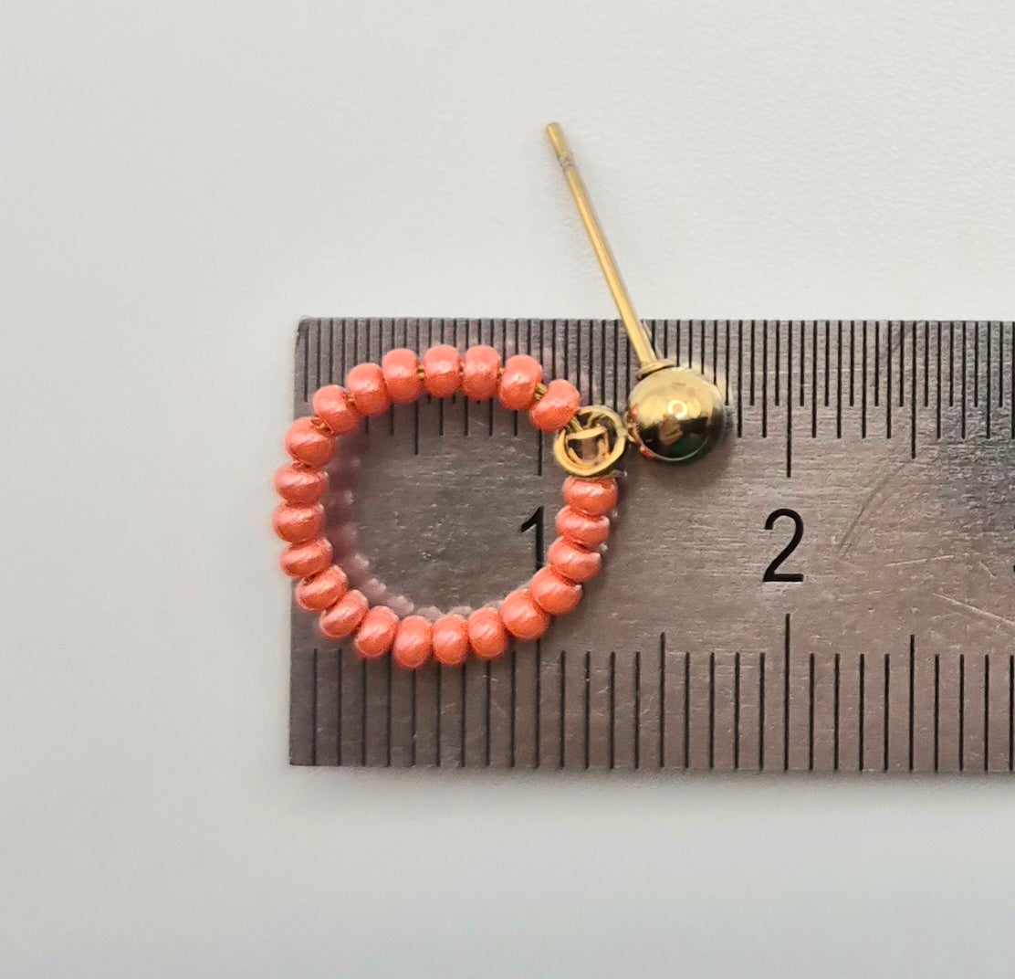 Ohr-Stecker Hänger RENGAS | Ring 13mm | Perlen 2mm