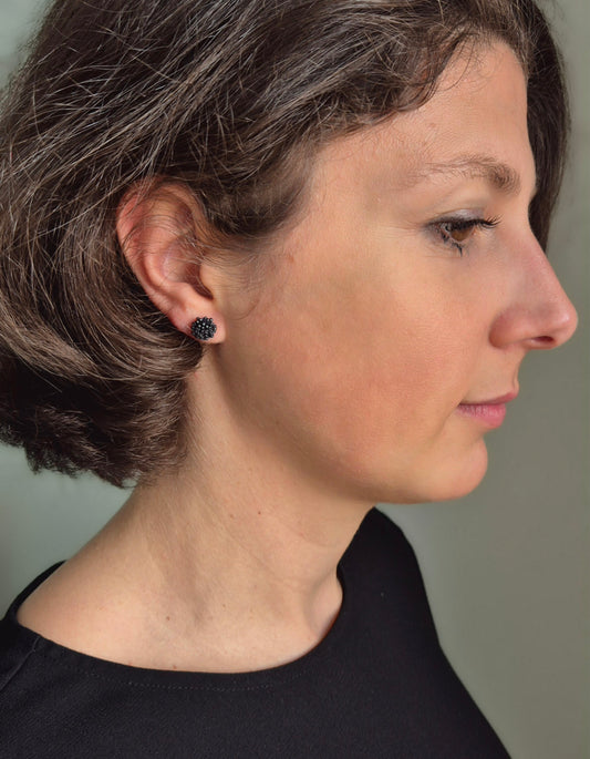 Ohr-Stecker LINNSI - Linse 8mm | Perlen 1mm