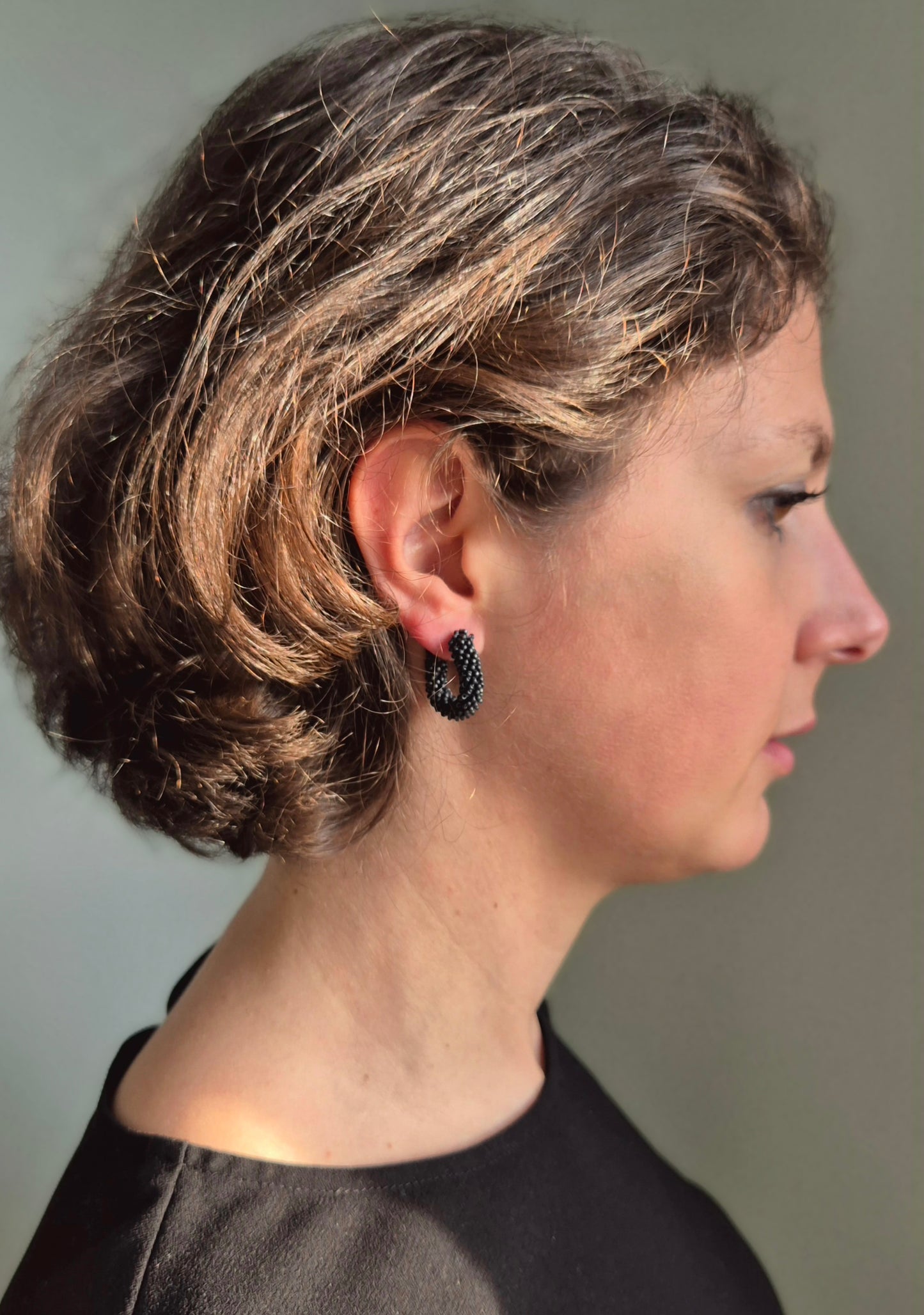 Creolen TUBE - Perlen 1mm
