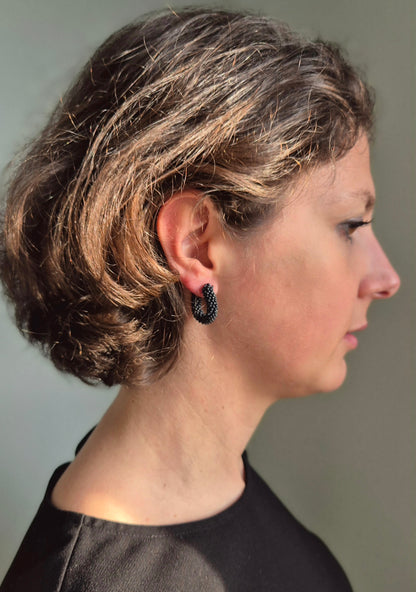 Creolen TUBE - Perlen 1mm