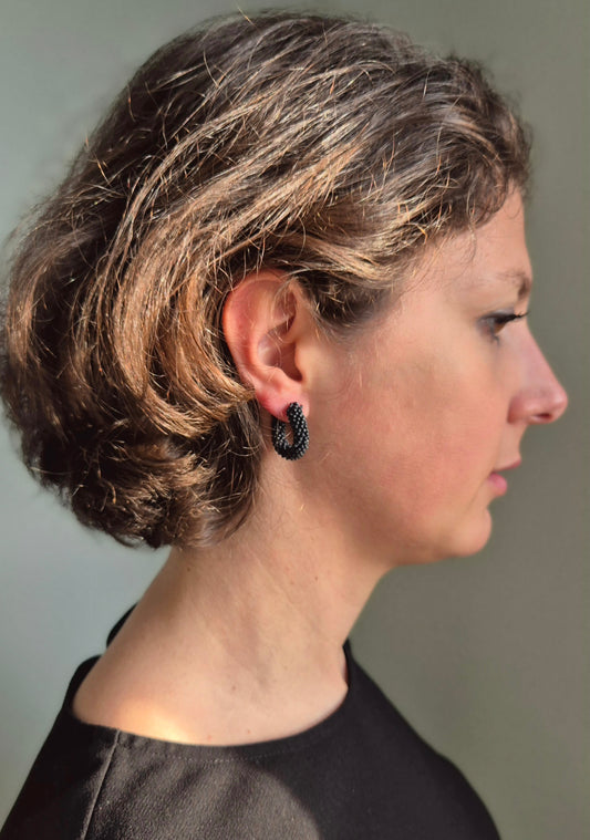 Creolen TUBE - Perlen 1mm