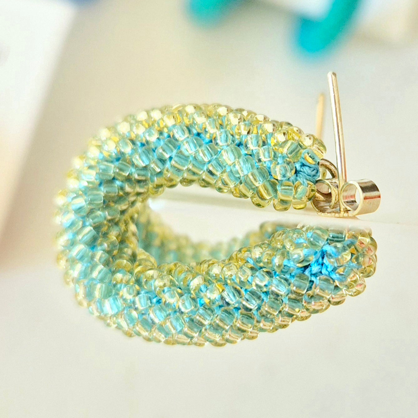 Creolen TUBE - Perlen 2mm