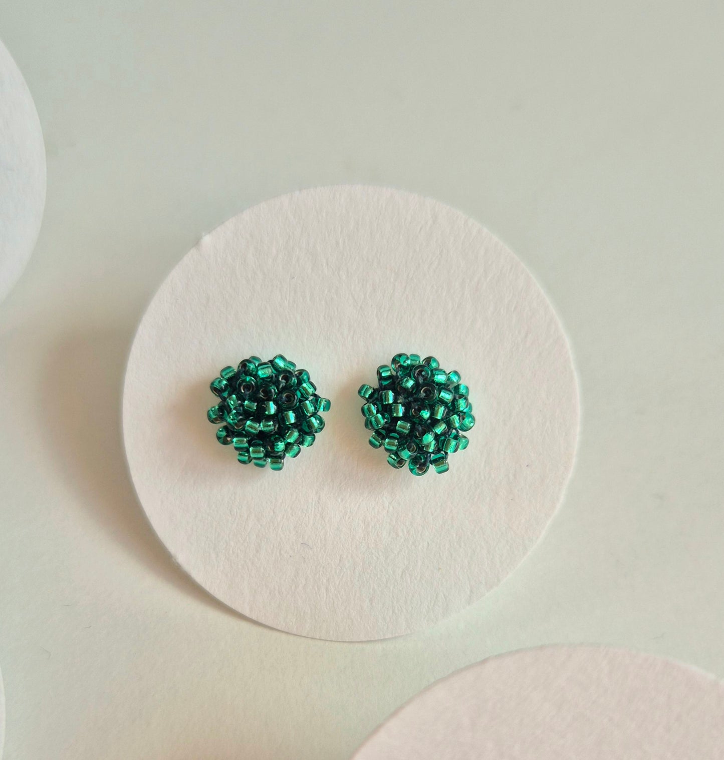 Ohr-Stecker LINNSI - Linse 8mm | Perlen 1mm