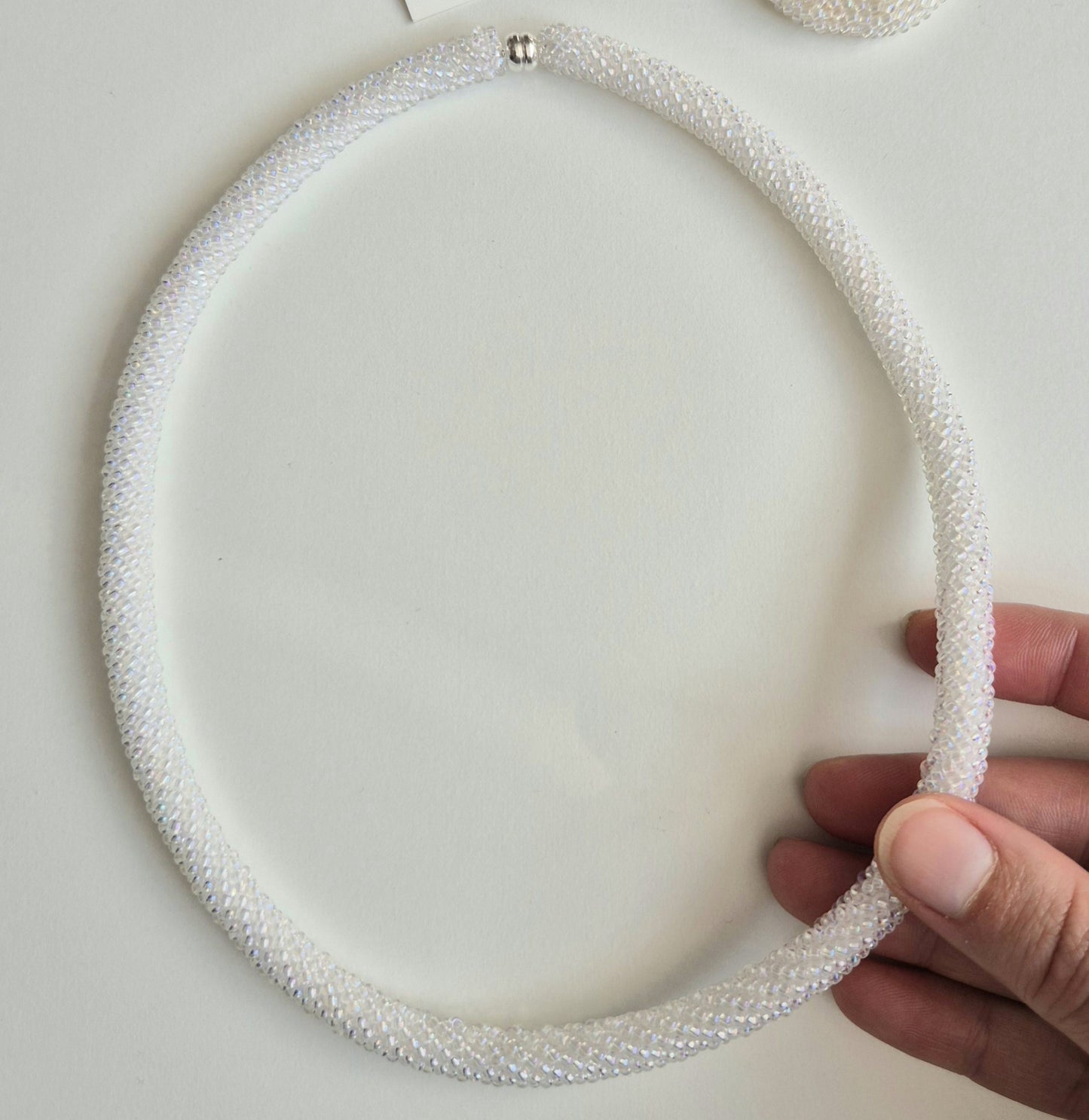 Halskette TUBE - Breite 10mm | Perlen 2,5mm | Länge 42cm - 52cm