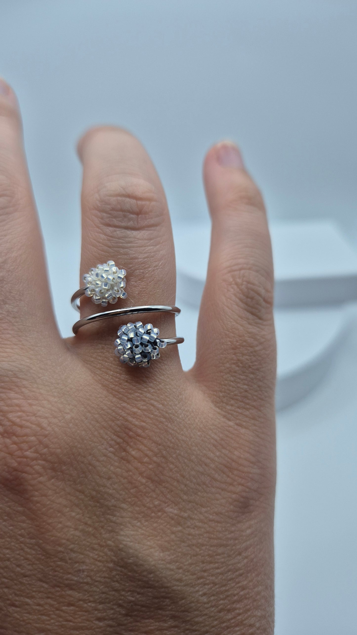 Ring LINNSI 2 - Linse 7 mm | Perlen 1mm