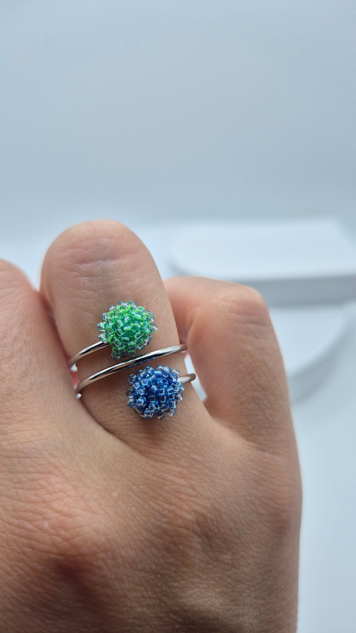 Ring LINNSI 2 - Linse 7 mm | Perlen 1mm