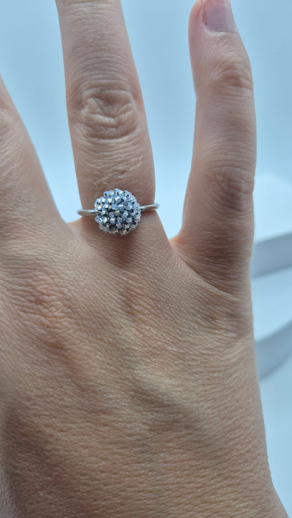 Ring DOT - Linse 8-10mm | Edelstahl | Perlen 1mm