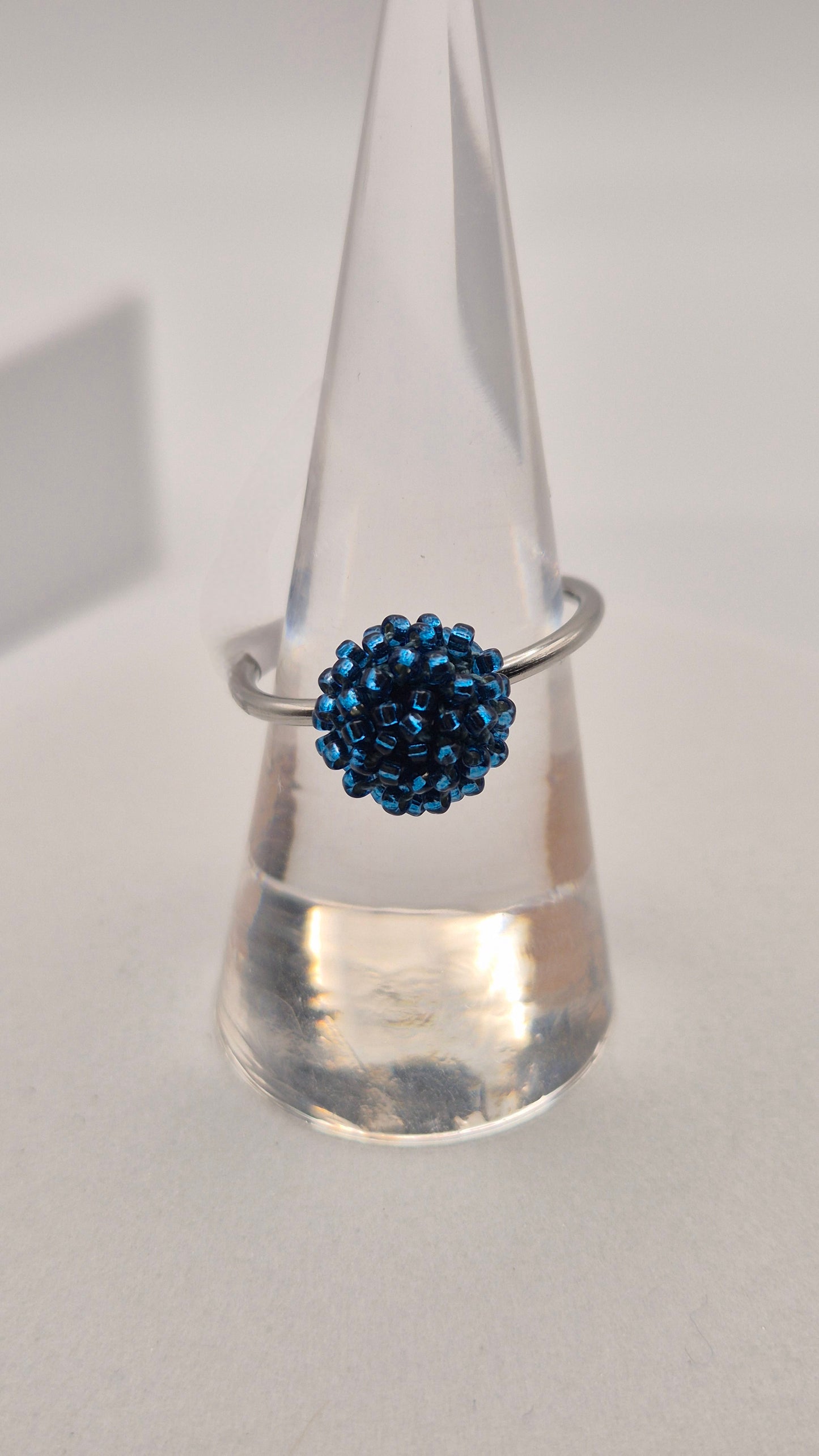Ring DOT - Linse 8-10mm | Edelstahl | Perlen 1mm