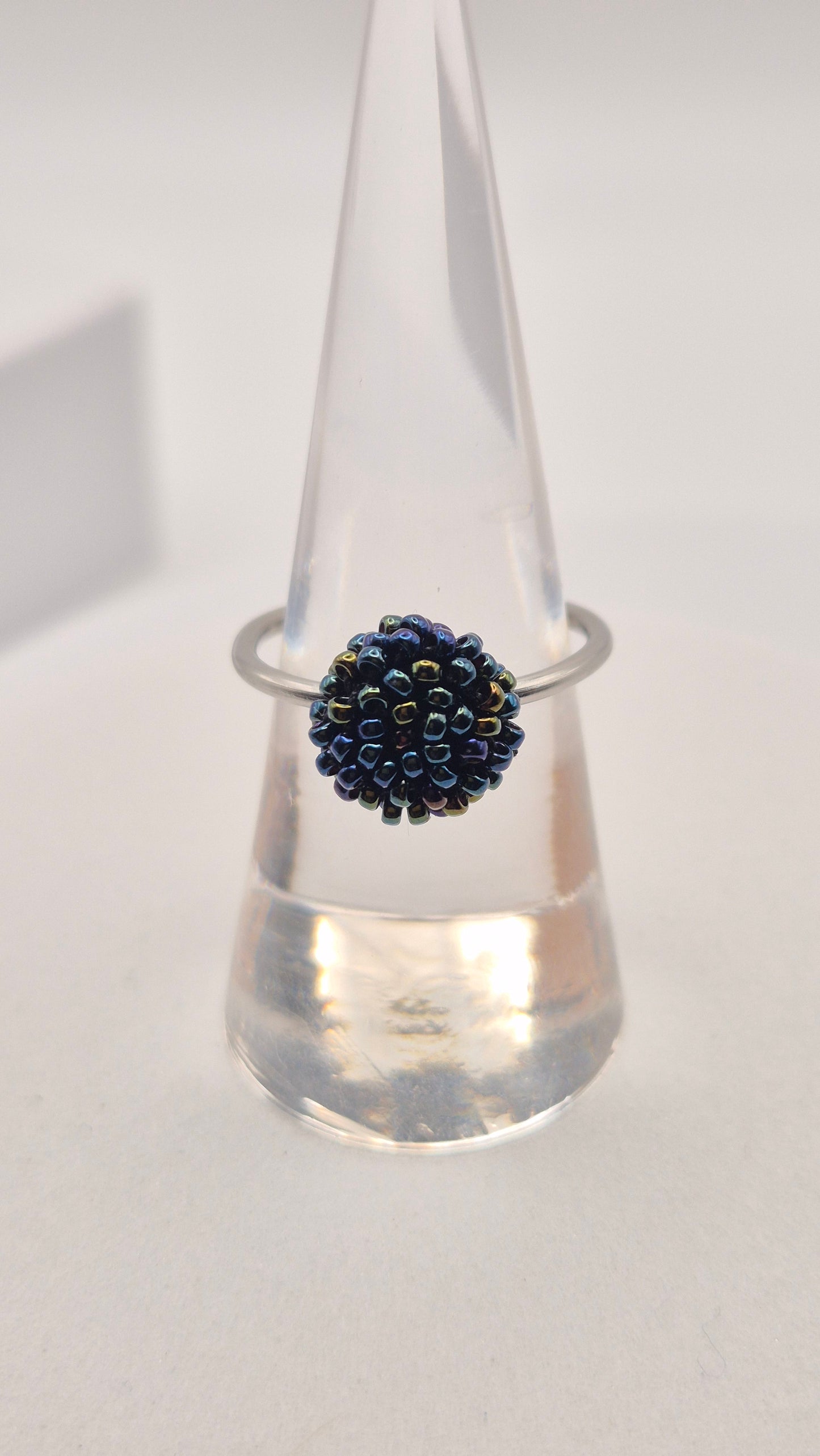 Ring DOT - Linse 8-10mm | Edelstahl | Perlen 1mm