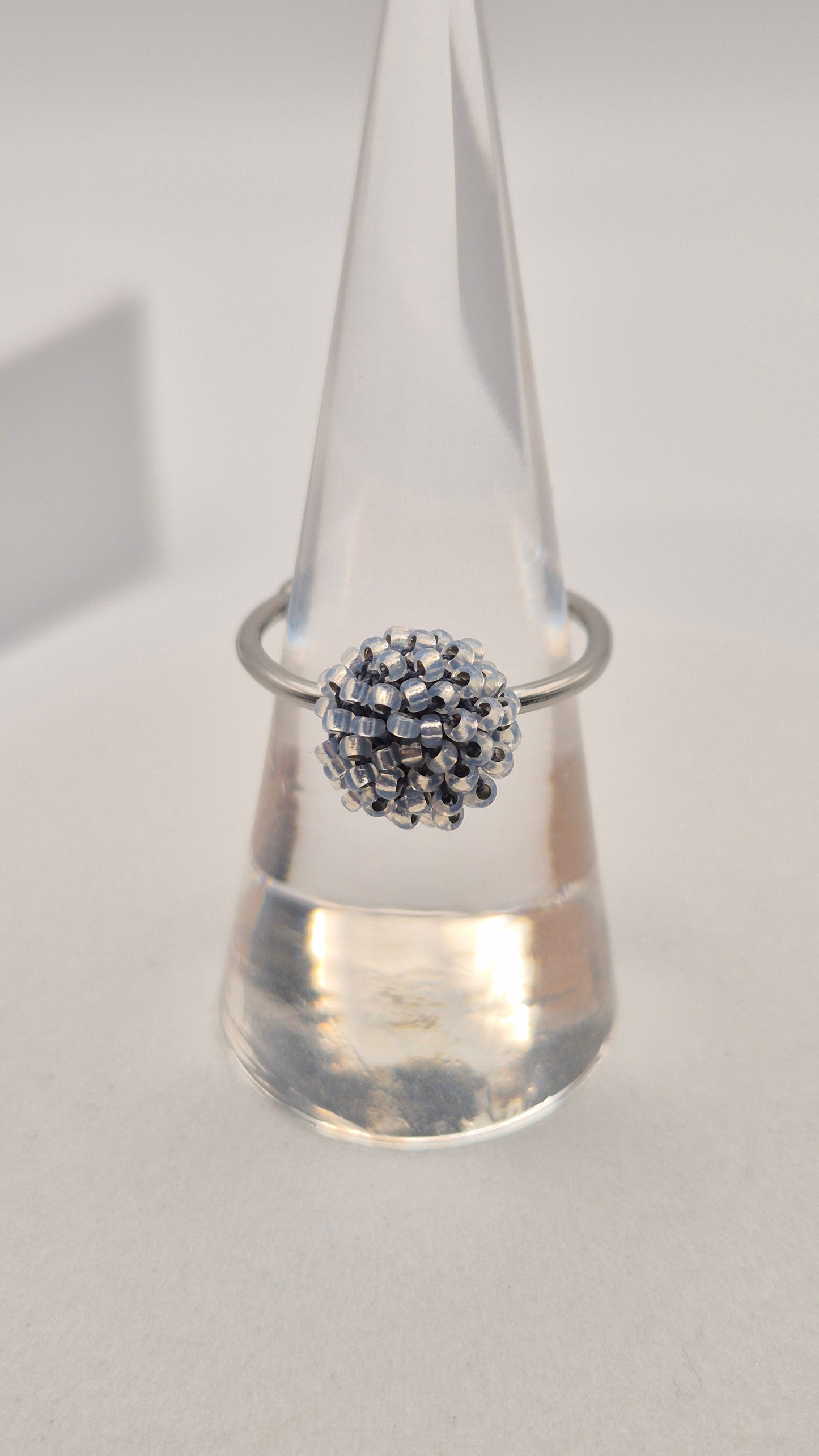Ring DOT - Linse 8-10mm | Edelstahl | Perlen 1mm