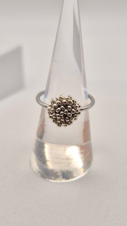 Ring DOT - Linse 8-10mm | Edelstahl | Perlen 1mm