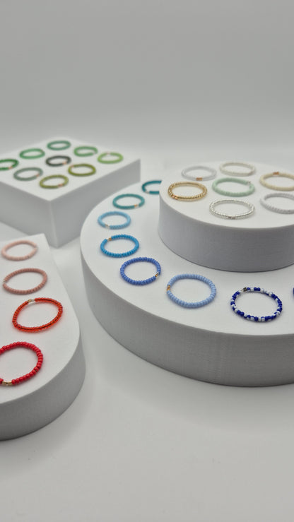 Ring RIVI - Ringgröße 49 - 53 mm Umfang | Perlen 2mm