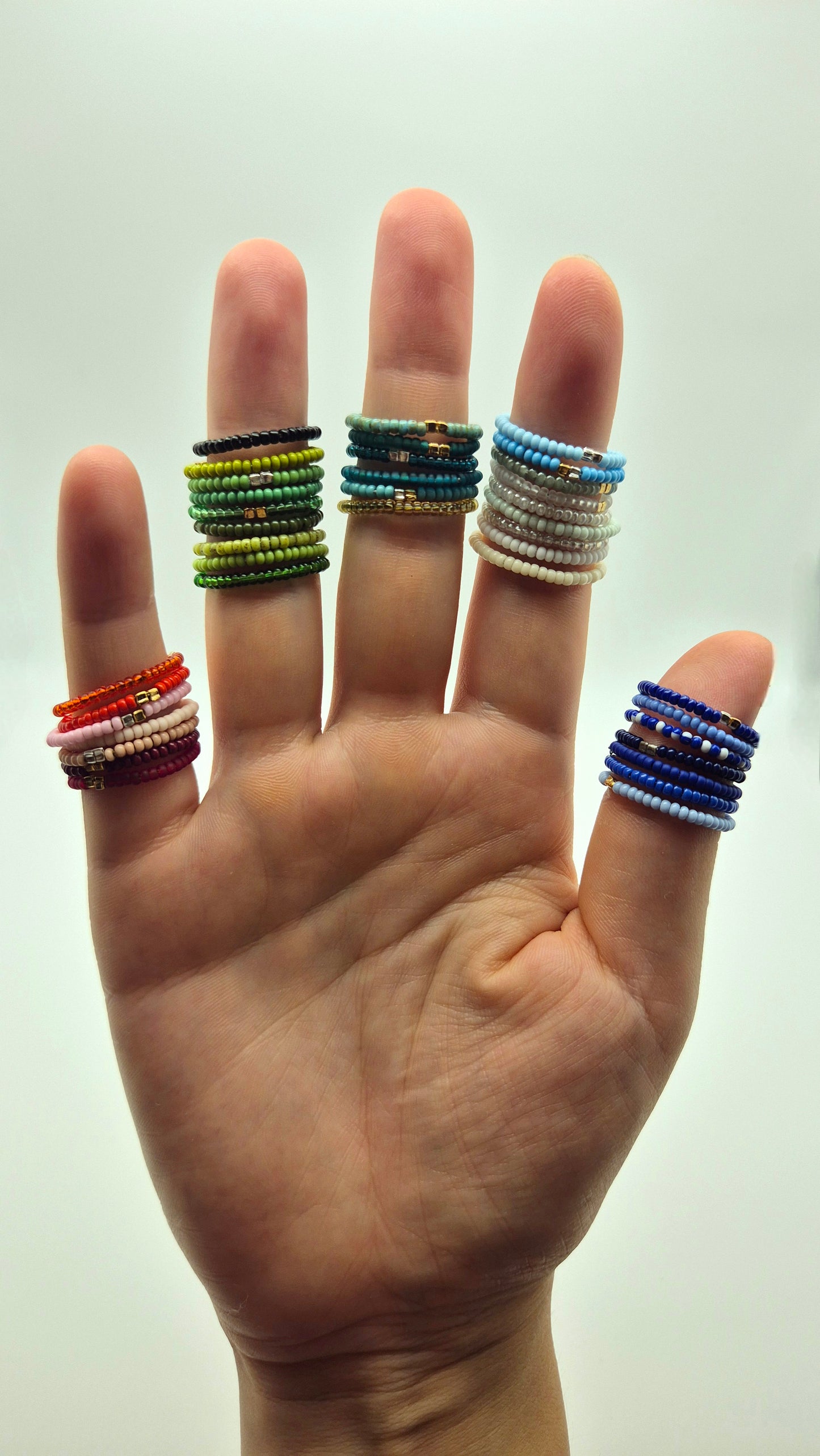 Ring RIVI - Ringgröße 49 - 53 mm Umfang | Perlen 2mm