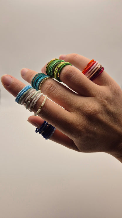 Ring RIVI - Ringgröße 49 - 53 mm Umfang | Perlen 2mm