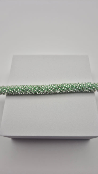 Halskette TUBE - Breite 10mm | Perlen 2,5mm