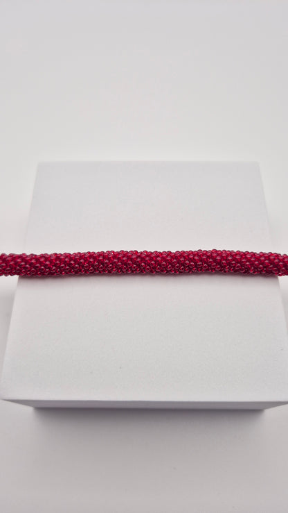 Halskette TUBE - Breite 10mm | Perlen 2,5mm