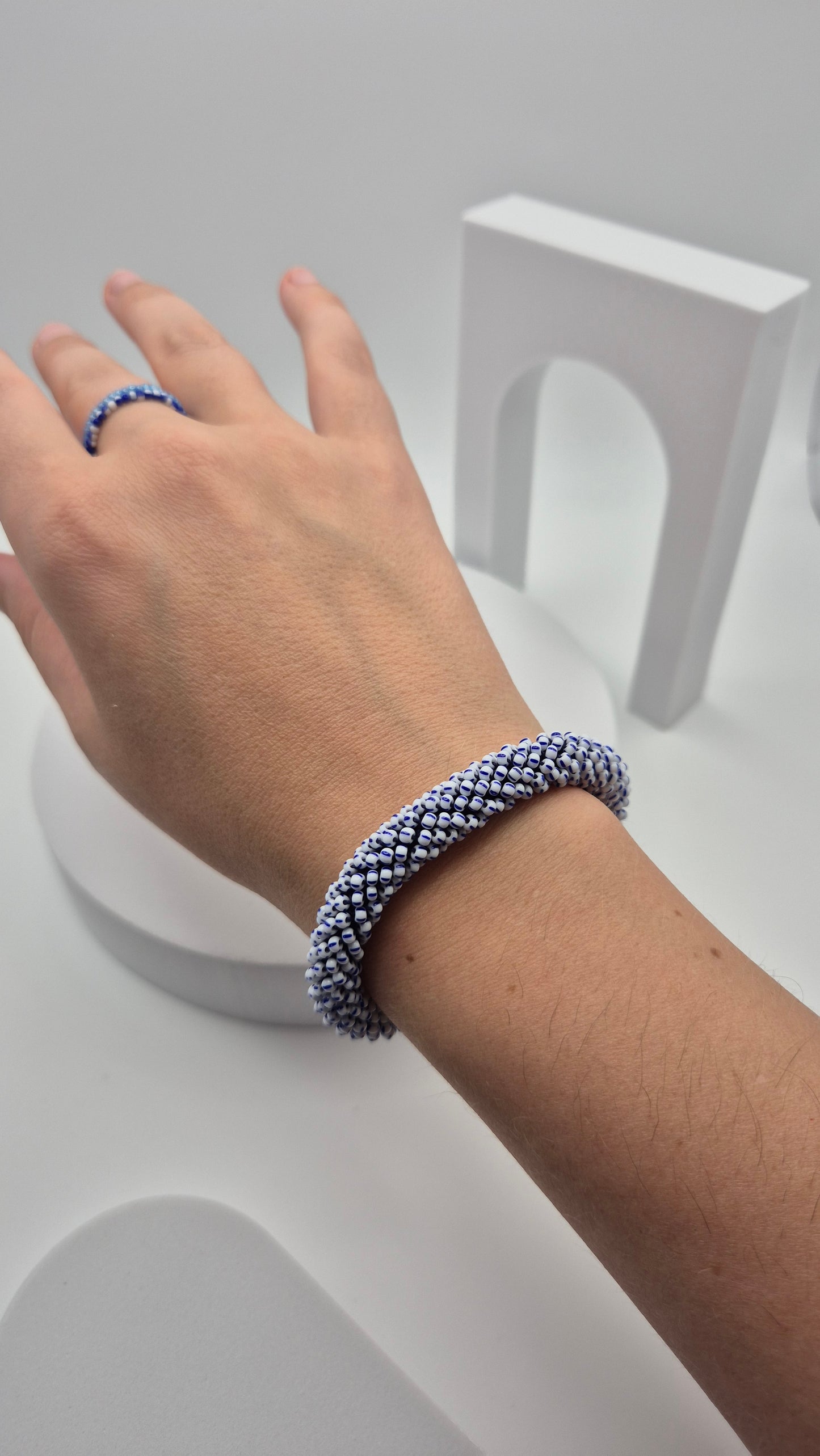 Armband TUBE - Breite 10mm | Perlen 2,5mm