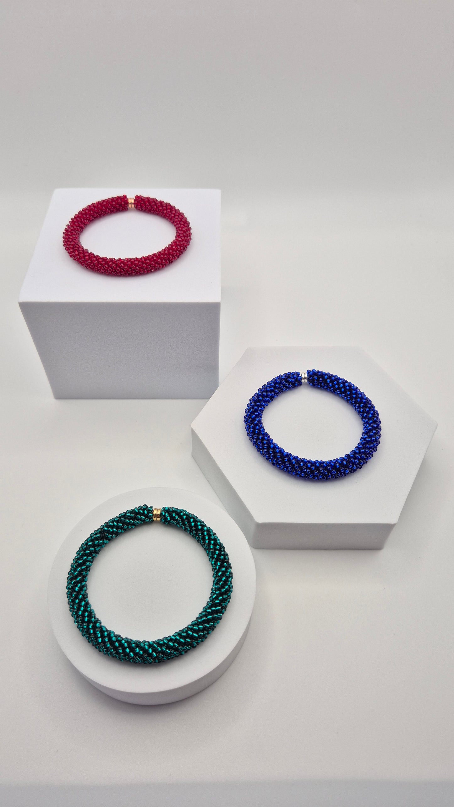 Armband TUBE - Breite 10mm | Perlen 2,5mm
